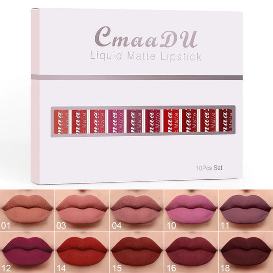 Velvet Matte Waterproof Lip Gloss Set